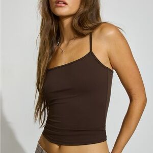 Garage Chocolate Brown Strap Tank Top